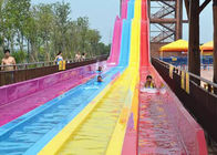 Excited Large Outdoor Rainbow Water Slide Weather Resistance