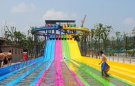 Adult Water Park Equipment / Outdoor Playground Water Slide Customized Size