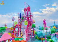 Colorful Fiberglass Big Splash Water Slide Park Equipment For Interactive Family