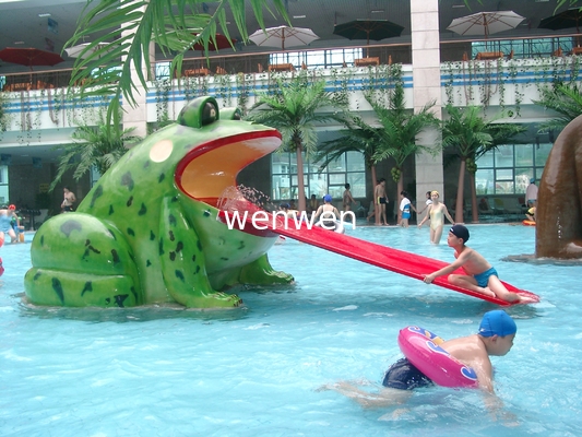 Frog Shaped Pool Water Slide Fiberglass