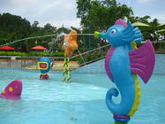 Water Games Kid Friendly Water Parks Cartoon Hippocampus Spray Blue Color