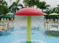 Eco-friendly Kids Colorful Mushroom Water Fun Amusement Park Equipment Red Yellow