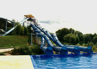 Large Kids Aquaslide Fiberglass Pool Slide High Speed Popular Amusement Equipment