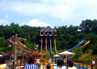 Large Kids Aquaslide Fiberglass Pool Slide High Speed Popular Amusement Equipment