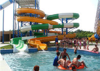 Classical Commercial Spiral Water Slide Equipment For Kids 2 Persons Family Raft