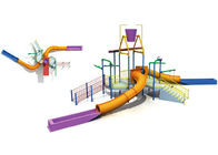 Professional Kids Commercial Playground Equipment Structures With Slide / Climb Net