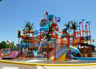 Colorful Outdoor Aquatic Play Equipment 12m Height Fiberglass Slide