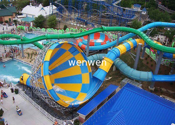 Anti - Fade Big Tornado Vortex Water Slide Corrosion Resistance Fiberglass