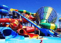 Outdoor Sprial Commercial Water Slides Exciting Combination For Water Park