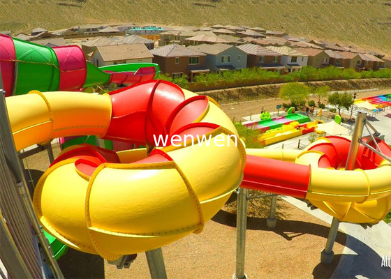 Giant Spiral Water Park Slide , Custom Pool Slides For Kids / Adults