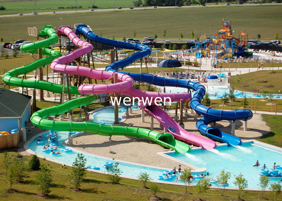 Fiberglass Tube Water Slide Outdoor Amusement Waterpark For Adult