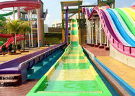 Fun Aqua Park Water Slide Green / Yellow Smooth Fiberglass Family Size