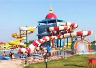 Combined Spiral Tube Water Slide Water Fun Amusement Park Fiberglass Ground Slide