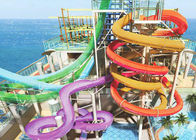 Water Park Spiral Colorful Water Slide Safety Steel Bracket For Aqua Park