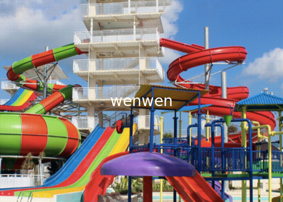 Theme Park Fiberglass Water Slide Customized Closed Tube Spiral FRP For Adult