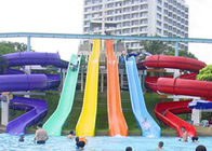Interactive Swimming Pool Water Slide Equipment Mix Color Steel Columns