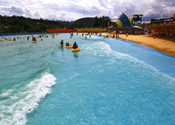 Pneumatic Water Park Wave Pool 0.9-1.5 Wave Height With Artificial Sandy Beach
