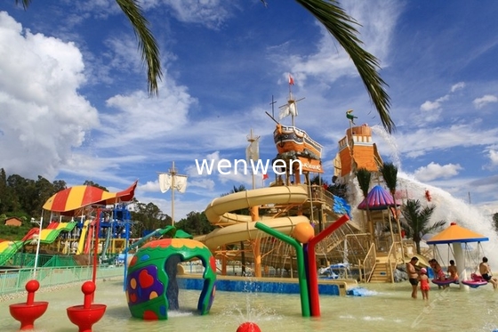 Outdoor Water Park Equipment Water Slides Fiberglass Kids Pool Slide