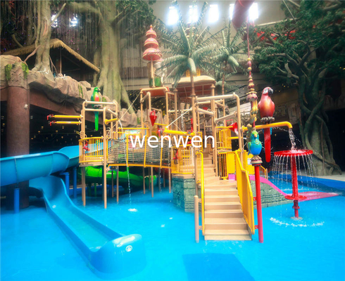 Outdoor Water Park Equipment Water Slides Fiberglass Kids Pool Slide
