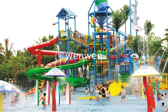 Outdoor Water Park Equipment Water Slides Fiberglass Kids Pool Slide