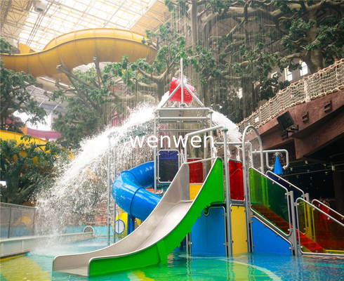 Outdoor Water Park Equipment Water Slides Fiberglass Kids Pool Slide