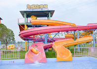 Fiberglass Outdoor Spiral Slide Water Pool Slide Playground For Amusement Park