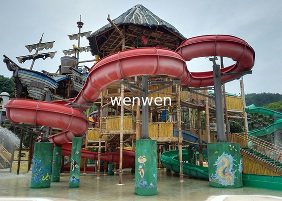 1 Rider Water Park Slide Constructed with Durable Fiberglass and Load 1Rider/Slide