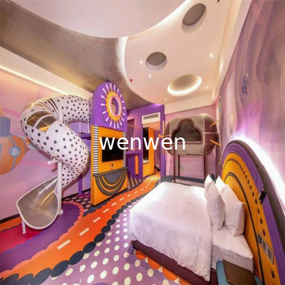 Unlock a new experience of parent-child accommodation. The charm of the slide equipment in the hotel parent-child room