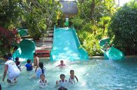 Swimming Pool Play Fiberglass Water Park Equipment Family Wide Slide For Kids
