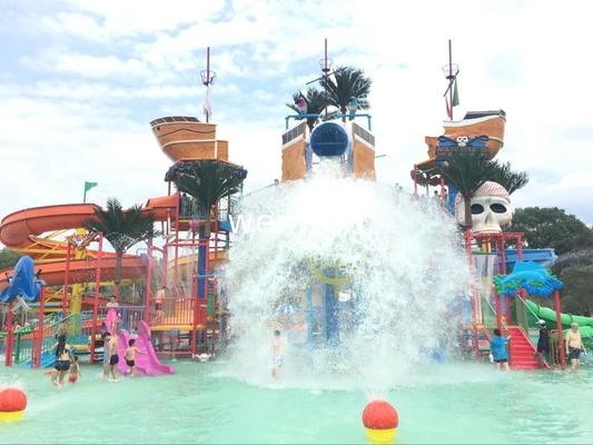 OEM Anti Ultraviolet Aqua Playground Pirate Ship Slide For Resort Park