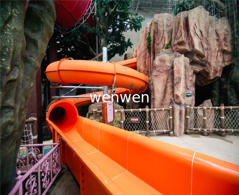 Customized Color Family giant  Boomerang Waterslide FRP Fiberglass