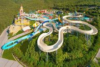 Holiday Resort Family Water Slide / 4 Person Capacity Fiberglass Pool Slide