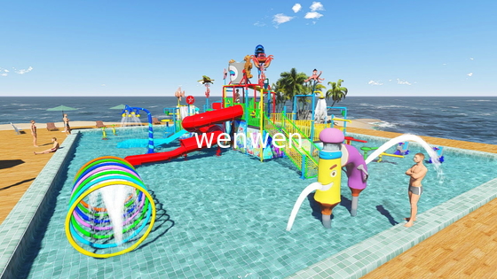 Commercial Kid Water Park Design Fiberglass Pool Play Water Equipment