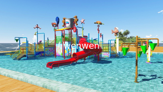 Commercial Kid Water Park Design Fiberglass Pool Play Water Equipment