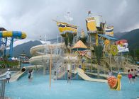 Pirate Ship Water Theme Park / Outdoor Aqua Playground For Family