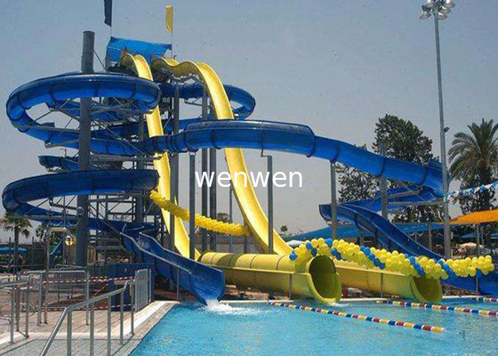 Mix Color Commercial Spiral Swimming Pool Slide For Holiday Resort