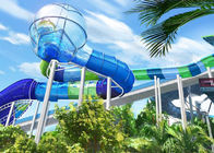 Safety Fiberglass Spiral Theme Park Water Slide For Entertainment Experience