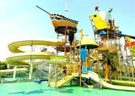 OEM Anti Ultraviolet Aqua Playground Pirate Ship Slide For Resort Park