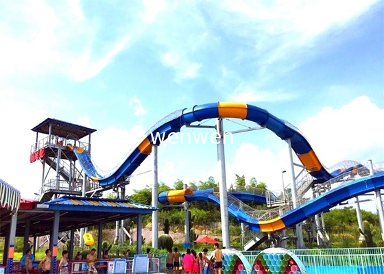 Custom Boomerang Water Slides Commercial Water Park Equipment For Adults