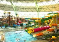 Anti Fade Commercial Spiral Water Slide For Indoor Resort Fiberglass Slide Rides