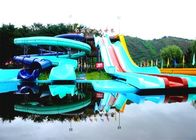 6m Tower Height Fast Flowing High Speed Water Slide For Resort