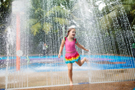 Water Spray Park Rainbow Circle Children Water Playground Colorful water splash park