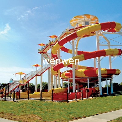 Theme Park Fiberglass Water Slide Customized Closed Tube Spiral FRP For Adult