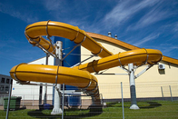 Fiberglass Outdoor Spiral Slide Water Pool Slide Playground For Amusement Park