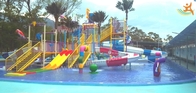 Summer Outdoor Aqua Playground Games Fiberglass Slide Family water house For Theme Park