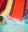 Exciting Barrel Sled Fiberglass Water Park Slide For Teenager