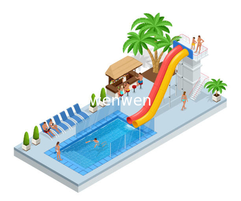 Exciting Barrel Sled Fiberglass Water Park Slide For Teenager