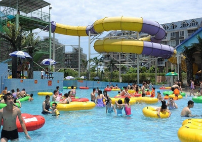 Hotel Resort commercial fiberglass water slides Adult Stimulating High Speed