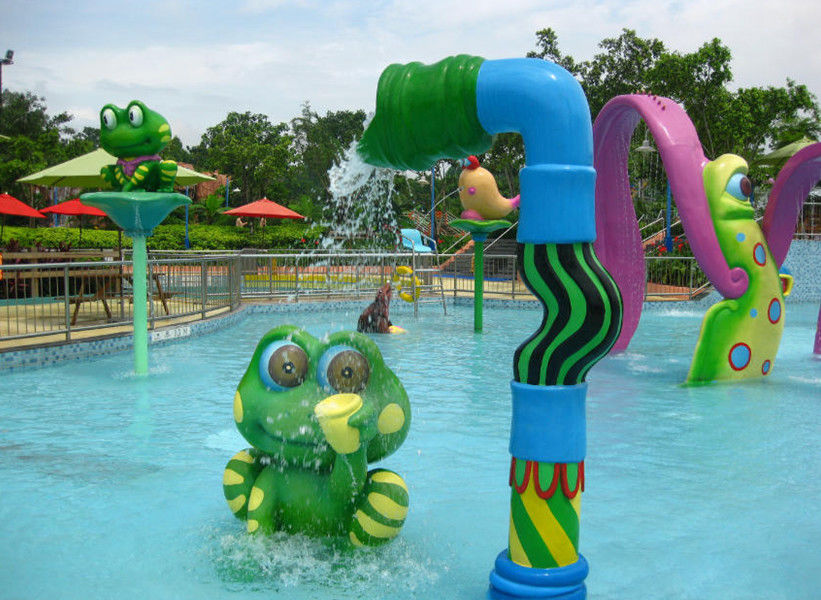 Spray Water Game For Kids ,Frog Style Fiberglass Aqua Park Equipment Toys