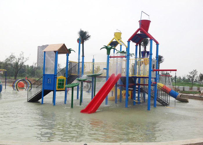 Swimming Pool Water Park Construction , kids outdoor Aquatic Playground Equipment